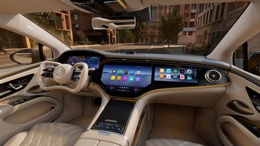 Mercedes-Benz EQS mit Steer-by-Wire Lenkrad. Innenausstattung: Exclusiv Nappa macchiatobeige / spacegrey | Mercedes-Benz EQS 580 4MATIC | Energieverbrauch kombiniert: 19,5-16,2 kWh/100 km | CO₂-Emissionen kombiniert: 0 g/km | CO₂-Klasse: A;Mercedes-Benz EQS 580 4MATIC | Energieverbrauch kombiniert: 19,5-16,2 kWh/100 km | CO₂-Emissionen kombiniert: 0 g/km | CO₂-Klasse: A*
Mercedes-Benz EQS with Steer-by-Wire steering wheel. Interior: Exclusive Nappa macchiatobeige / spacegrey | Mercedes-Benz EQS 580 4MATIC | energy consumption combined: 19.5-16.2 kWh/100 km | CO₂ emissions combined: 0 g/km | CO₂ class: A
;Mercedes-Benz EQS 580 4MATIC | energy consumption combined: 19.5-16.2 kWh/100 km | CO₂ emissions combined: 0 g/km | CO₂ class: A*
