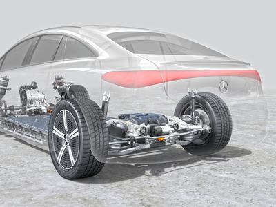 Mercedes-Benz EQS. AIRMATIC mit intelligenter Dämpferregelung;Mercedes-Benz EQS 580 4MATIC | Energieverbrauch kombiniert: 19,5-16,2 kWh/100 km | CO₂-Emissionen kombiniert: 0 g/km | CO₂-Klasse: A*Mercedes-Benz EQS AIRMATIC with intelligent damper control;Mercedes-Benz EQS 580 4MATIC | energy consumption combined: 19.5-16.2 kWh/100 km | CO₂ emissions combined: 0 g/km | CO₂ class: A*