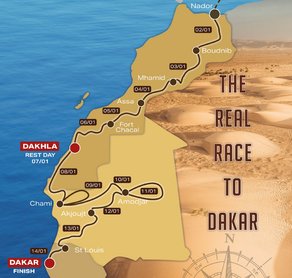 Az útvonal. December 30 és január 14 között teljesítjük