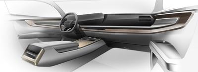 Design sketch Audi Q9 - Interior