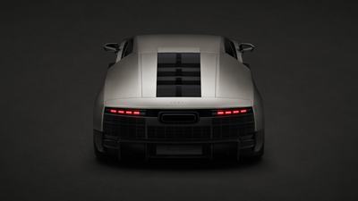 Titanium, static studio shot, exterior, rear view