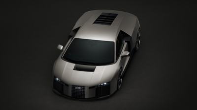 Titanium, static studio shot, exterior, three-quarter front view