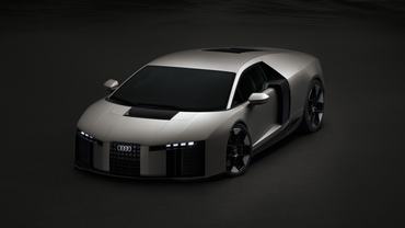 Titanium, static studio shot, exterior, three-quarter front view