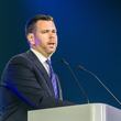 Budapest, 2026. május 18.Vitézy Dávid közlekedési és beruházási miniszter beszédet mond a Transport Research Arena 2026 konferencia megnyitóján a budapesti Hungexpón 2026. május 18-án.MTI/Kocsis Zoltán