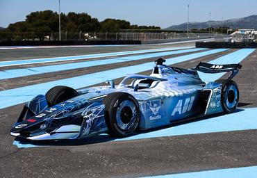LE CASTELLET, FRANCE - APRIL 21: A general view of the GEN4 Formula E car during the Formula E GEN4 Launch at Circuit Paul Ricard on April 21, 2026 in Le Castellet, France. (Photo by Simon Galloway/LAT Images)