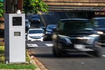 WASHINGTON, DC - AUGUST 06: A speed camera is seen as traffic moves along Minnesota Ave and Eastern Ave NE in Washington, DC on August 06, 2024. (Photo by Craig Hudson for The Washington Post via Getty Images)