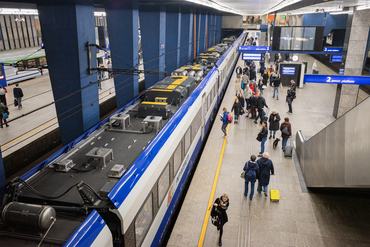 Warsaw Poland, October 24, 2024, high-speed train pkp intercity at the main railway station