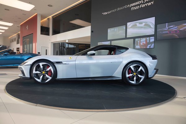 HATFIELD, UNITED KINDOM - NOVEMBER 21: The Ferrari 12Cilindri displayed at HROwen Ferrari on November 21, 2024 in Hatfield, Hertfordshire. Hatfield is the main hub destination for HROwen with their main HQ being based there. (Photo by Martyn Lucy/Getty Images)