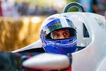 CHICHESTER, ENGLAND - JULY 13: Alain Prost drives his McLaren during the Goodwood Festival of Speed at Goodwood on July 13, 2025 in Chichester, England. (Photo by Bob McCaffrey/Getty Images)