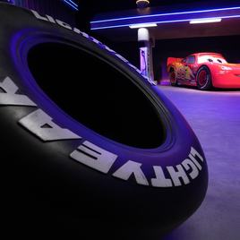 Lightning McQueen from Cars, one of the exhibits at the Mundo Pixar Experience immersive exhibition at the purpose-built venue in Wembley Park, north London. The exhibition, which runs until June, coincides with the 40th anniversary of Pixar's first ever release in 1986. Picture date: Thursday February 12, 2026. (Photo by Ian West/PA Images via Getty Images)