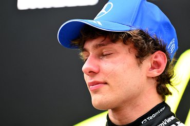 SHANGHAI, CHINA - MARCH 15: Race winner Andrea Kimi Antonelli of Italy and Mercedes AMG Petronas F1 Team tears up in parc ferme during the F1 Grand Prix of China at Shanghai International Circuit on March 15, 2026 in Shanghai, China. (Photo by Mark Sutton - Formula 1/Formula 1 via Getty Images)