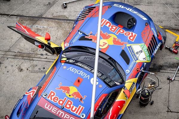Max Verstappen and Lucas Auer of Mercedes-AMG Team Verstappen Racing drive a Mercedes-AMG GT3 during the ADAC 24h Nurburgring qualifiers at the Nurburgring in Nurburg, Germany, on April 19, 2026. (Photo by Jack Brekelmans/EYE4IMAGES/NurPhoto via Getty Images)
