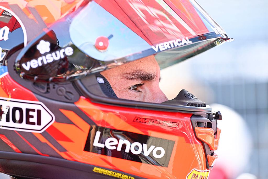JEREZ DE LA FRONTERA, SPAIN - APRIL 26: Marc Marquez of Spain riding the Lenovo Ducati (93) before the race during the MotoGP of Spain at Circuito de Jerez on April 26, 2026 in Jerez de la Frontera, Spain. (Photo by Gold & Goose Photography/Getty Images)
