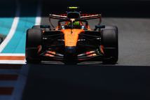 MIAMI, FLORIDA - MAY 01: Lando Norris of Great Britain driving the (1) McLaren MCL40 Mercedes on track during practice ahead of the F1 Grand Prix of Miami at Miami International Autodrome on May 01, 2026 in Miami, Florida. (Photo by Clive Mason/Getty Images)