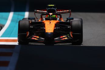 MIAMI, FLORIDA - MAY 01: Lando Norris of Great Britain driving the (1) McLaren MCL40 Mercedes on track during practice ahead of the F1 Grand Prix of Miami at Miami International Autodrome on May 01, 2026 in Miami, Florida. (Photo by Clive Mason/Getty Images)
