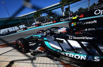 MIAMI, FLORIDA - MAY 02: Andrea Kimi Antonelli of Italy driving the (12) Mercedes AMG Petronas F1 Team W17 on track prior to qualifying ahead of the F1 Grand Prix of Miami at Miami International Autodrome on May 02, 2026 in Miami, Florida. (Photo by Guido De Bortoli/LAT Images)