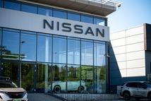 A Nissan car dealership building with a logo sign is seen in Krakow, Poland, on May 10, 2026. (Photo by Marcin Golba/NurPhoto via Getty Images)