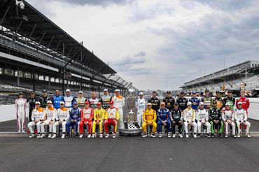 INDIANAPOLIS, INDIANA - MAY 18: The full field of starters for the 2026 Indy 500 pose for portraits during the NTT INDYCAR Series The 110th Running of the Indianapolis 500 - Practice & Previews on May 18, 2026 in Indianapolis, Indiana. (Photo by Michael L. Levitt/Lumen via Getty Images)