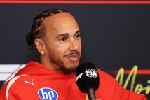MONTREAL, QUEBEC - MAY 21: Lewis Hamilton of Great Britain and Scuderia Ferrari speaks in the Drivers Press Conference during previews ahead of the F1 Grand Prix of Canada at Circuit Gilles-Villeneuve on May 21, 2026 in Montreal, Quebec. (Photo by Brett Farmer/LAT Images)