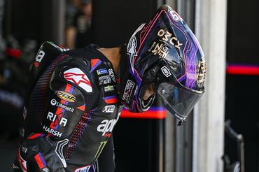 BALATONBOGLAR, HUNGARY - JUNE 06: Jorge Martin of Spain riding the Aprilia Racing bike (89) leaves his garage during the Sprint ahead of the MotoGP of  Hungary at Balaton Park Circuit on June 06, 2026 in Balatonboglar, Hungary. (Photo by Gold & Goose Photography/Getty Images)