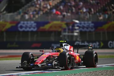 Lewis Hamilton of Scuderia Ferrari drives during free practice for the Barcelona - Catalunya GP at Circuit de Catalunya in Montmelo, Spain, on June 12, 2026. (Photo by Andrea Diodato/NurPhoto via Getty Images)