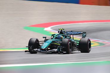 Fernando Alonso of the Aston Martin Cognizant F1 Team drives in the paddock during qualifying for the Barcelona - Catalunya GP at Circuit de Catalunya in Montmelo, Spain, on June 13, 2026. (Photo by Andrea Diodato/NurPhoto via Getty Images)