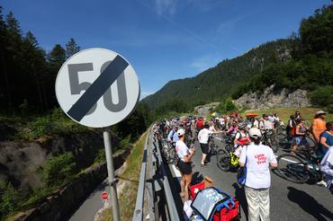 27 June 2026, Austria, Reutte: Protesters are marching in a demonstration along the closed B179 Fernpass Road toward a rally. Photo: Karl-Josef Hildenbrand/dpa (Photo by Karl-Josef Hildenbrand/picture alliance via Getty Images)