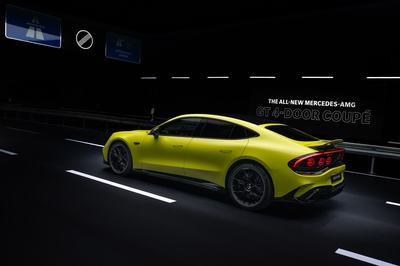 Das neue Mercedes-AMG GT 63 4-Türer Coupé, 2026.Mercedes-AMG GT 63 4-Türer Coupé | Energieverbrauch kombiniert 21,0-17,9 kWh/100 km | CO2 Emissionen kombiniert 0 g/km | CO2-Klasse: A The all-new Mercedes-AMG GT 63 4-Door Coupé, 2026.Mercedes‑AMG GT 63 4-Door Coupé | combined energy consumption 21.0-17.9 kWh/100 km | combined CO2 emissions 0 g/km | CO2 class: A
